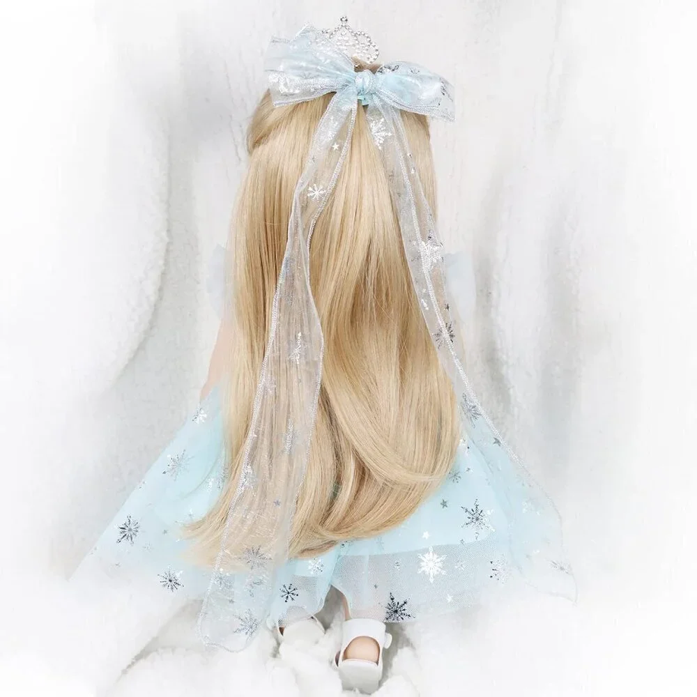🆕22Inch Full Body Vinyl Silicone Newborn Baby Poseable Limbs Long Hair Girl